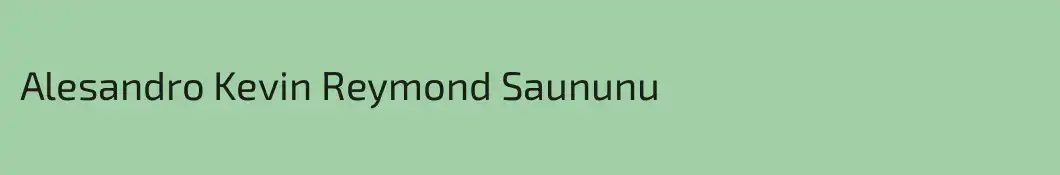 Alesandro Kevin Reymond Saununu